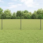 Novaro Lánccelpes kerítés oszloppal 25 x 0,6 m PVC-bevonatos acél Háló