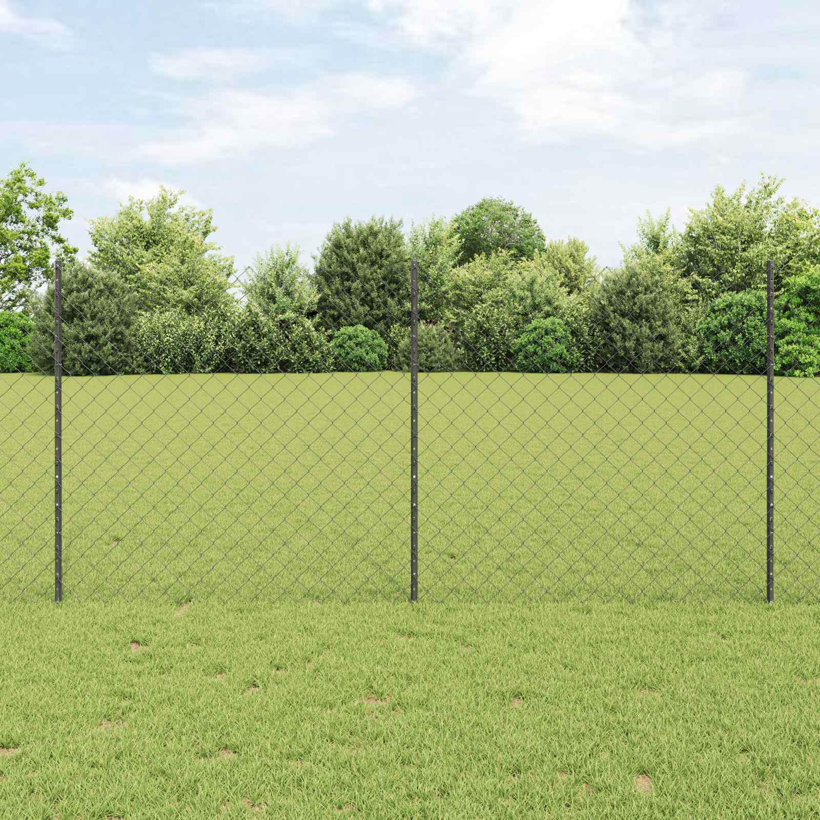 Novaro Lánccelpes kerítés oszloppal 25 x 1,2 m PVC-bevonatos acél Háló