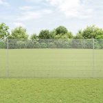 Novaro Hegesztett drótkerítés oszlopokkal 50 x 1,4 m Horganyzott Acél