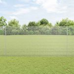 Novaro Hegesztett drótkerítés oszlopokkal 50 x 1,5 m Horganyzott Acél