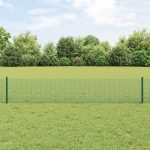 Novaro Hegesztett drótkerítés oszlopokkal 10 x 0,4 m Zöld Háló