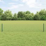Novaro Hegesztett drótkerítés oszlopokkal 10 x 0,4 m Zöld Háló