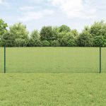Novaro Hegesztett drótkerítés oszlopokkal 10 x 0,6 m Zöld Háló
