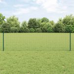 Novaro Hegesztett drótkerítés oszlopokkal 10 x 0,6 m Zöld Háló