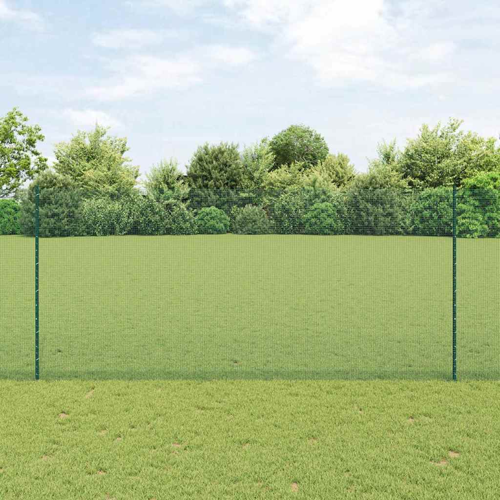 Novaro Hegesztett drótkerítés oszlopokkal 10 x 1,4 m Zöld Háló
