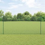Novaro Hegesztett drótkerítés oszlopokkal 10 x 1,6 m Zöld Háló