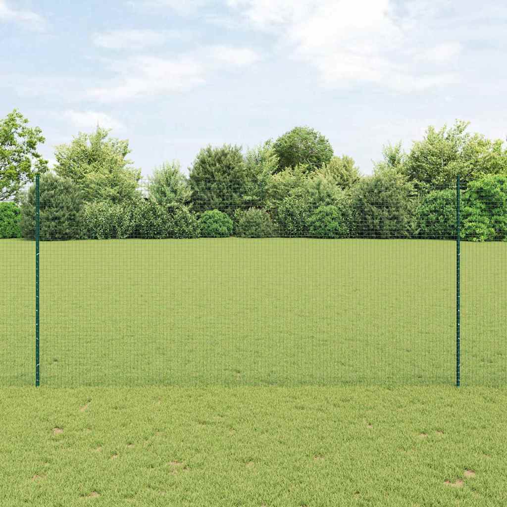 Novaro Hegesztett drótkerítés oszlopokkal 10 x 1,6 m Zöld Háló