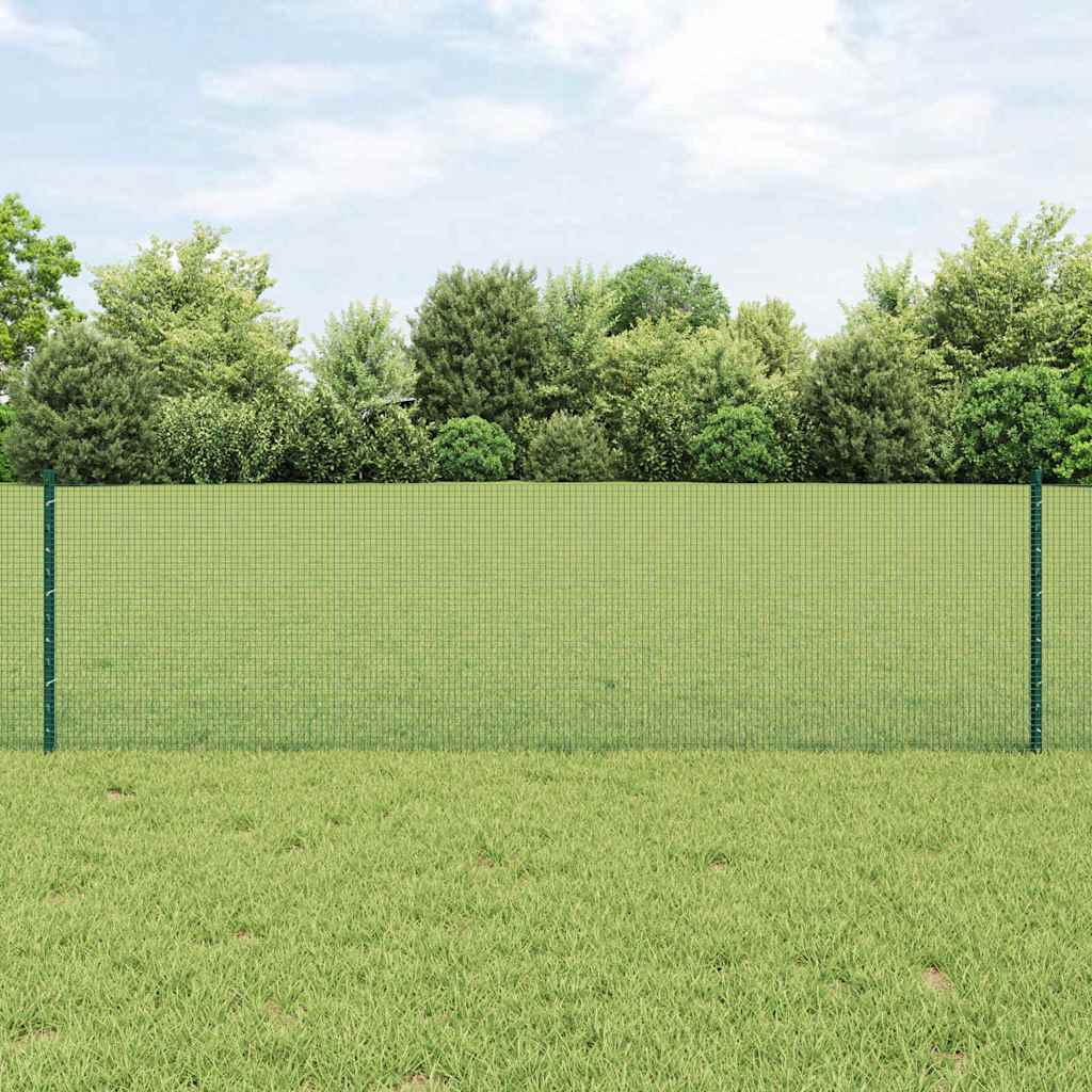 Novaro Hegesztett drótkerítés oszlopokkal 25 x 0,6 m Zöld Háló