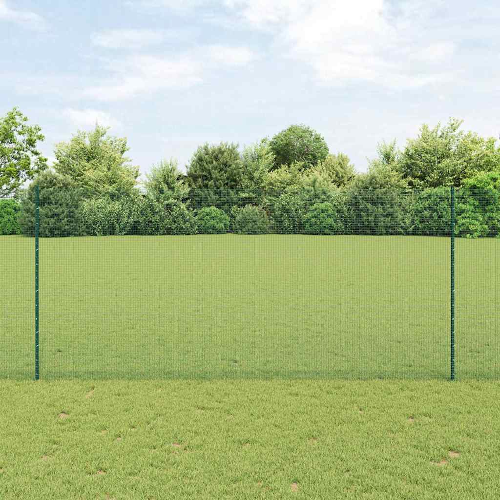 Novaro Hegesztett drótkerítés oszlopokkal 25 x 1,4 m Zöld Háló