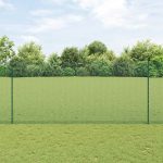 Novaro Hegesztett drótkerítés oszlopokkal 50 x 1,4 m Zöld Háló