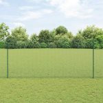 Novaro Hegesztett drótkerítés oszlopokkal 50 x 1,4 m Zöld Háló
