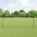 Novaro Hegesztett drótkerítés oszlopokkal 50 x 1,4 m Zöld Háló