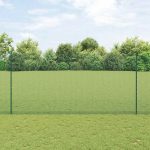 Novaro Hegesztett drótkerítés oszlopokkal 50 x 1,5 m Zöld Háló