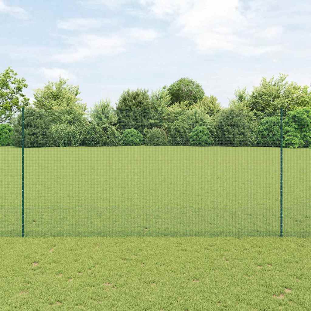 Novaro Hegesztett drótkerítés oszlopokkal 50 x 1,5 m Zöld Háló