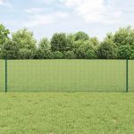 Novaro Hegesztett drótkerítés oszlopokkal 100 x 0,6 m Zöld Háló