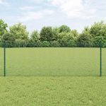 Novaro Hegesztett drótkerítés oszlopokkal 100 x 0,8 m Zöld Háló
