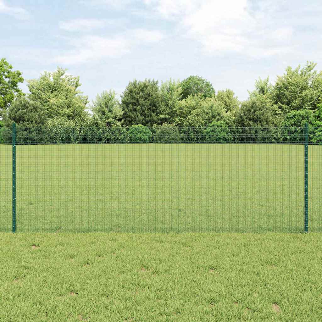 Novaro Hegesztett drótkerítés oszlopokkal 100 x 0,8 m Zöld Háló