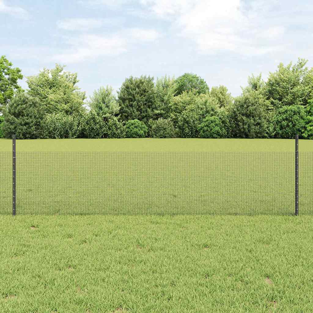 Novaro Hegesztett drótkerítés oszlopokkal 25 x 0,5 m Horganyzott Acél
