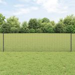 Novaro Hegesztett drótkerítés oszlopokkal 25 x 0,6 m Szürke Háló