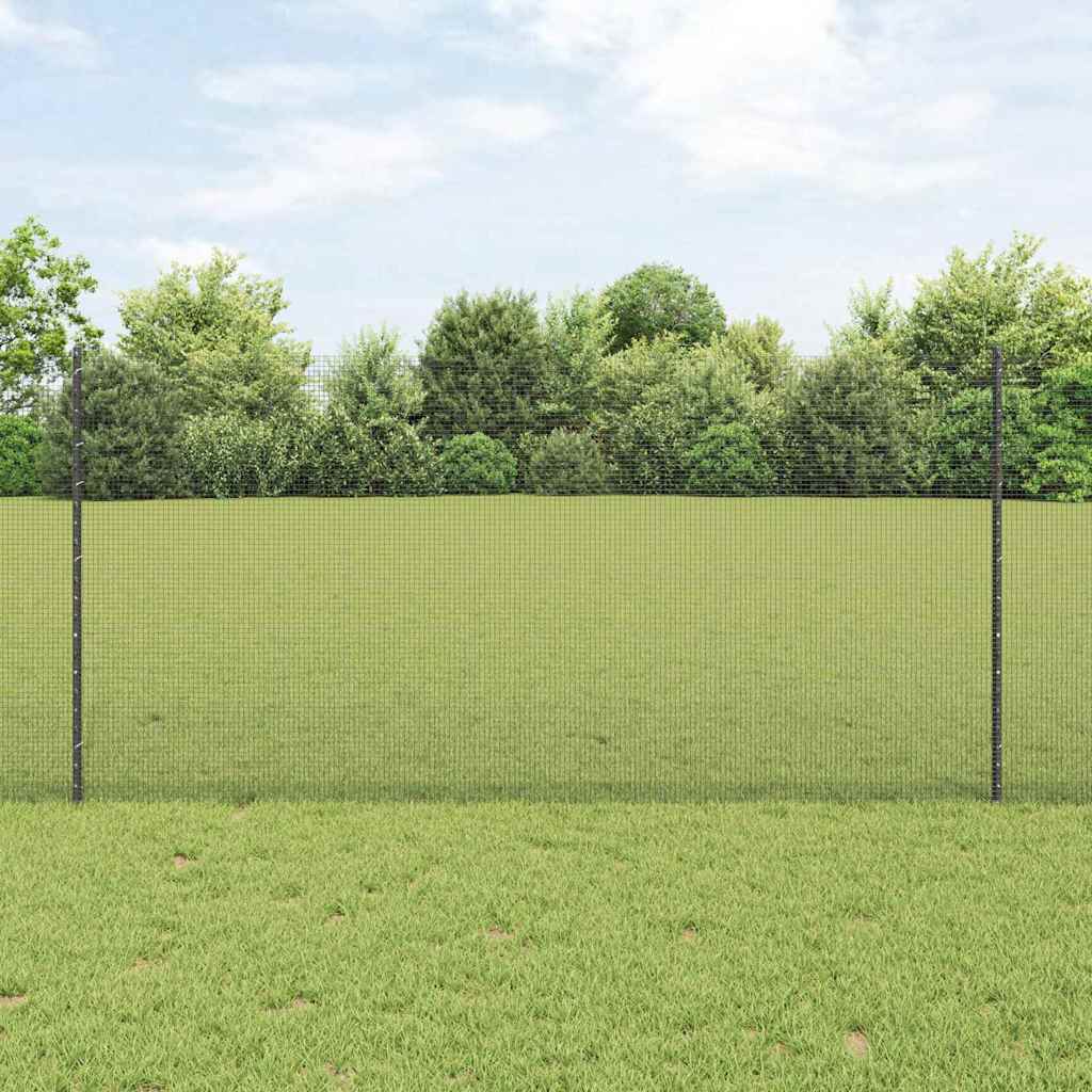 Novaro Hegesztett drótkerítés oszlopokkal 25 x 1,2 m Szürke Háló