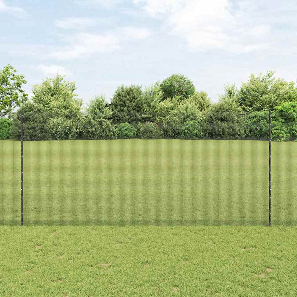 Novaro Hegesztett drótkerítés oszlopokkal 25 x 1,4 m Szürke Háló