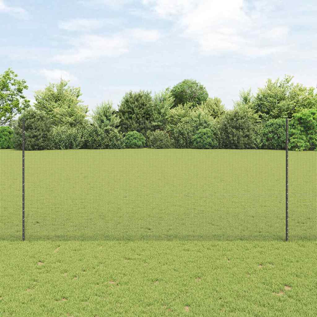 Novaro Hegesztett drótkerítés oszlopokkal 25 x 1,4 m Szürke Háló