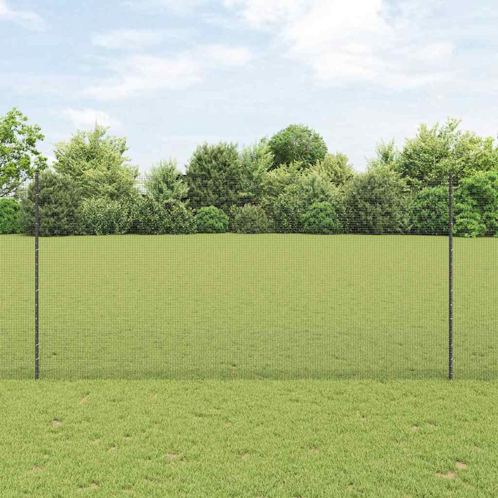 Novaro Hegesztett drótkerítés oszlopokkal 25 x 1,5 m Szürke Háló