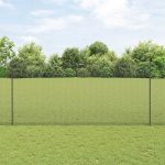 Novaro Hegesztett drótkerítés oszlopokkal 50 x 1,4 m Szürke Háló