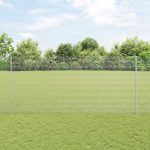 Novaro Hegesztett drótkerítés oszlopokkal 50 x 1,4 m Szürke Háló