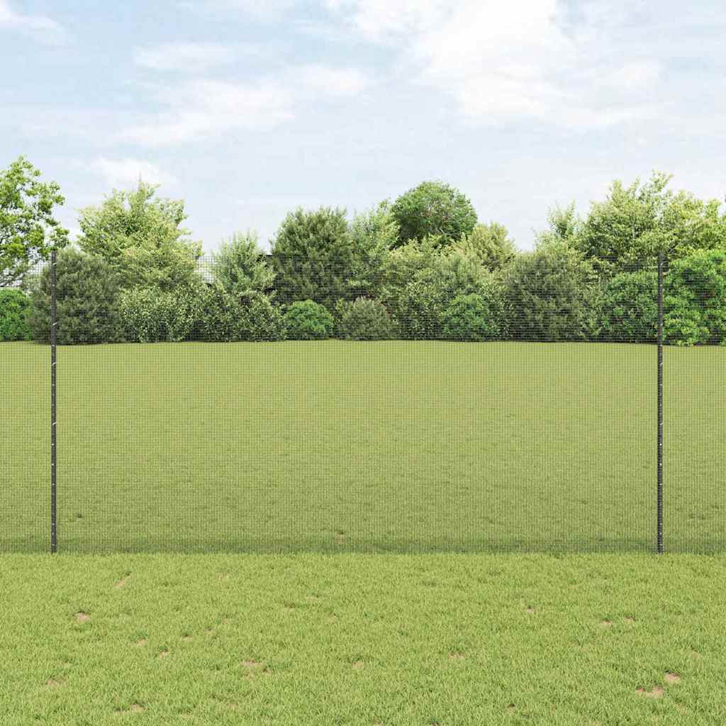 Novaro Hegesztett drótkerítés oszlopokkal 50 x 1,5 m Szürke Háló