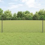 Novaro Hegesztett drótkerítés oszlopokkal 100 x 0,8 m Szürke Háló