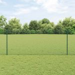 Novaro Hatszögletű kerítés oszlopokkal 100 x 1 m PVC-bevonatos acél