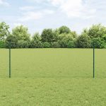 Novaro Hatszögletű kerítés oszlopokkal 100 x 1 m PVC-bevonatos acél