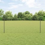 Novaro Hatszögletű kerítés oszlopokkal 10 x 1 m PVC-bevonatos acél