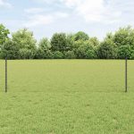 Novaro Hatszögletű kerítés oszlopokkal 25 x 0,5 m PVC-bevonatos acél