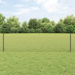 Novaro Hatszögletű kerítés oszlopokkal 100 x 0,5 m PVC-bevonatos acél