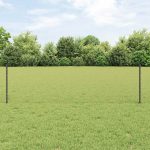 Novaro Hatszögletű kerítés oszlopokkal 100 x 0,6 m PVC-bevonatos acél