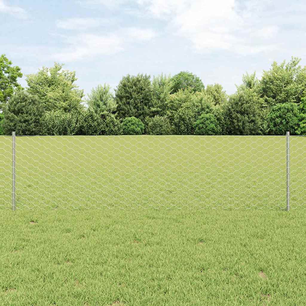 Novaro Hatszögletű kerítés oszlopokkal 10 x 0,6 m Horganyzott Acél