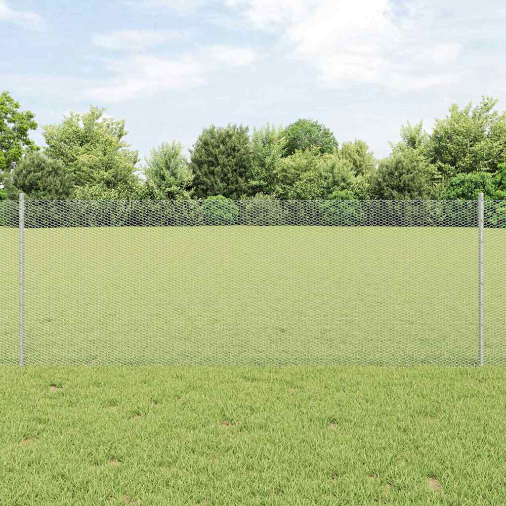 Novaro Hatszögletű kerítés oszlopokkal 10 x 0,8 m Horganyzott Acél