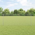 Novaro Hatszögletű kerítés oszlopokkal 25 x 1 m Horganyzott Acél Ezüst