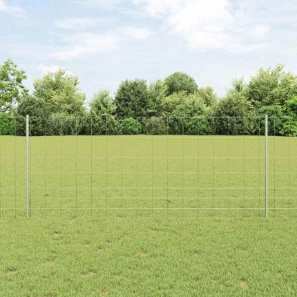 Novaro Kültéri vadkerítés oszloppal 25 x 1 m Horganyzott Acél Ezüst