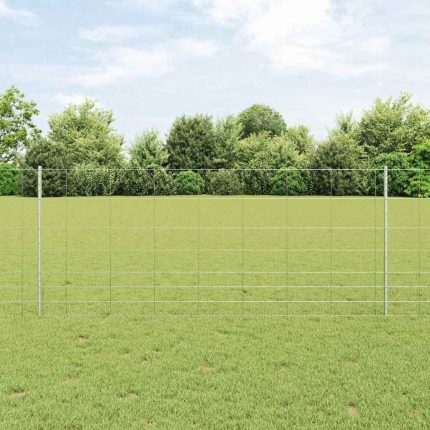 Novaro Kültéri vadkerítés oszloppal 25 x 1 m Horganyzott Acél Ezüst