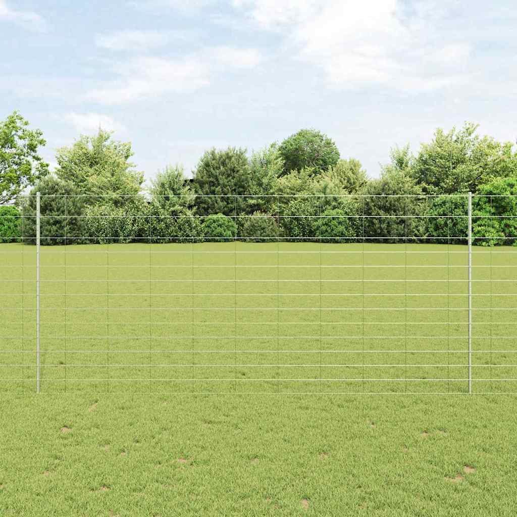 Novaro Kültéri vadkerítés oszloppal 25 x 1,4 m Horganyzott Acél Ezüst