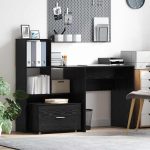 Novaro Asztal Fekete tölgy Szerelt Fa 131,5 x 50 x 106,5 cm