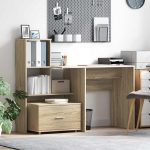 Novaro Asztal Sonoma tölgy Szerelt Fa 131,5 x 50 x 106,5 cm