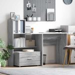 Novaro Asztal Szürke Sonoma Szerelt Fa 131,5 x 50 x 106,5 cm