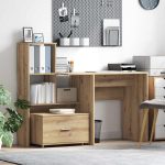 Novaro Asztal Artisan tölgy Szerelt Fa 131,5 x 50 x 106,5 cm