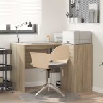 Novaro Sarokíróasztal fiókkal polcokkal Sonoma tölgy 102 x 88 x 75 cm