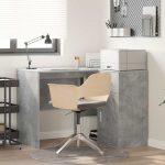 Novaro Sarokíróasztal fiókkal polcokkal Beton Szürke 102 x 88 x 75 cm