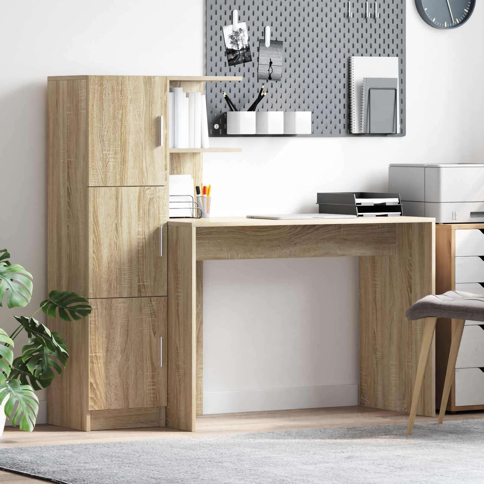 Novaro Asztal Sonoma tölgy 133.5 x 50 x 124 cm 2 db